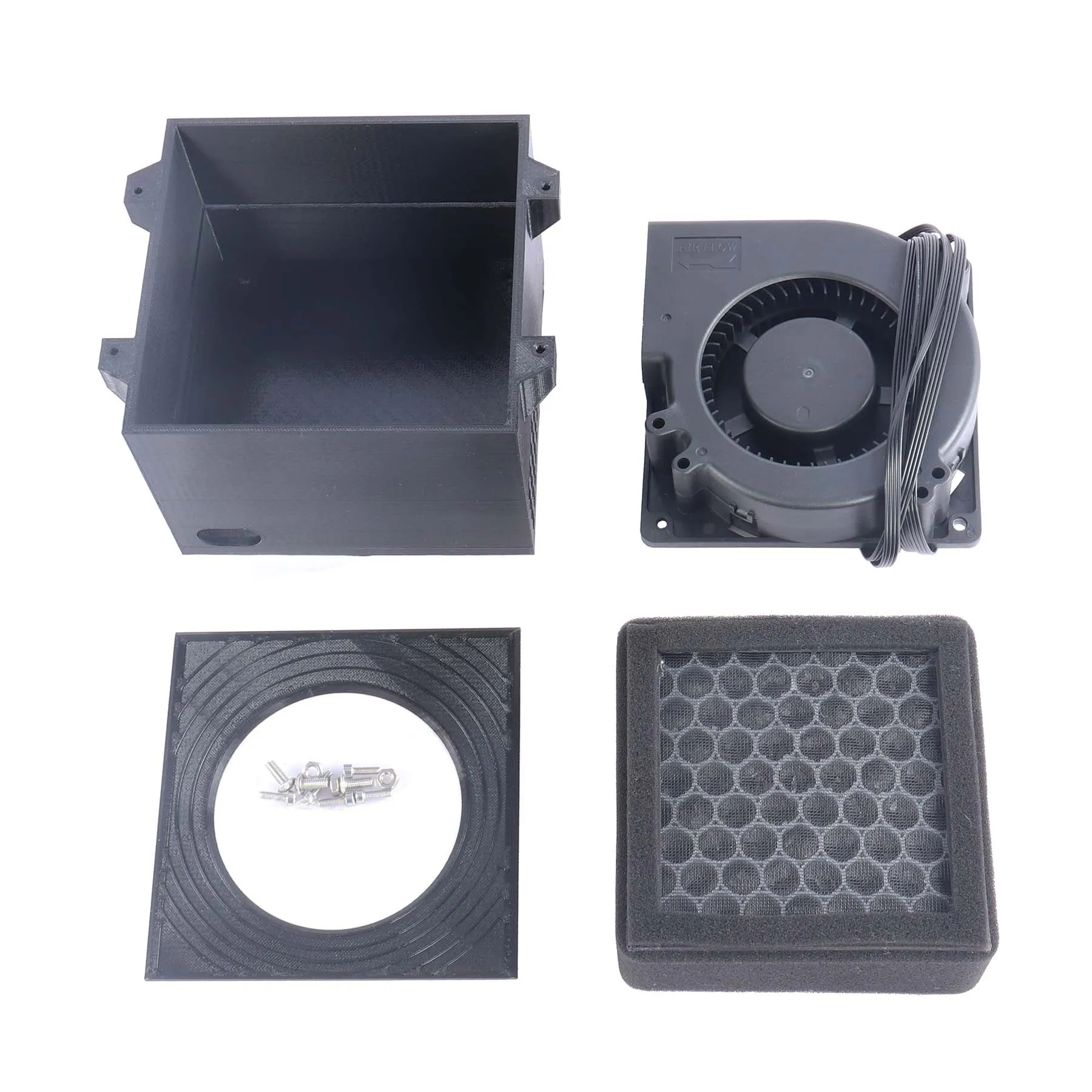 Blurolls Air HEPA Filter for Enclosure Prusa MK4 MK3S XL Core One 3d Printer Air Cleaning 12032 Fan 24v 3D Printed Box PETG