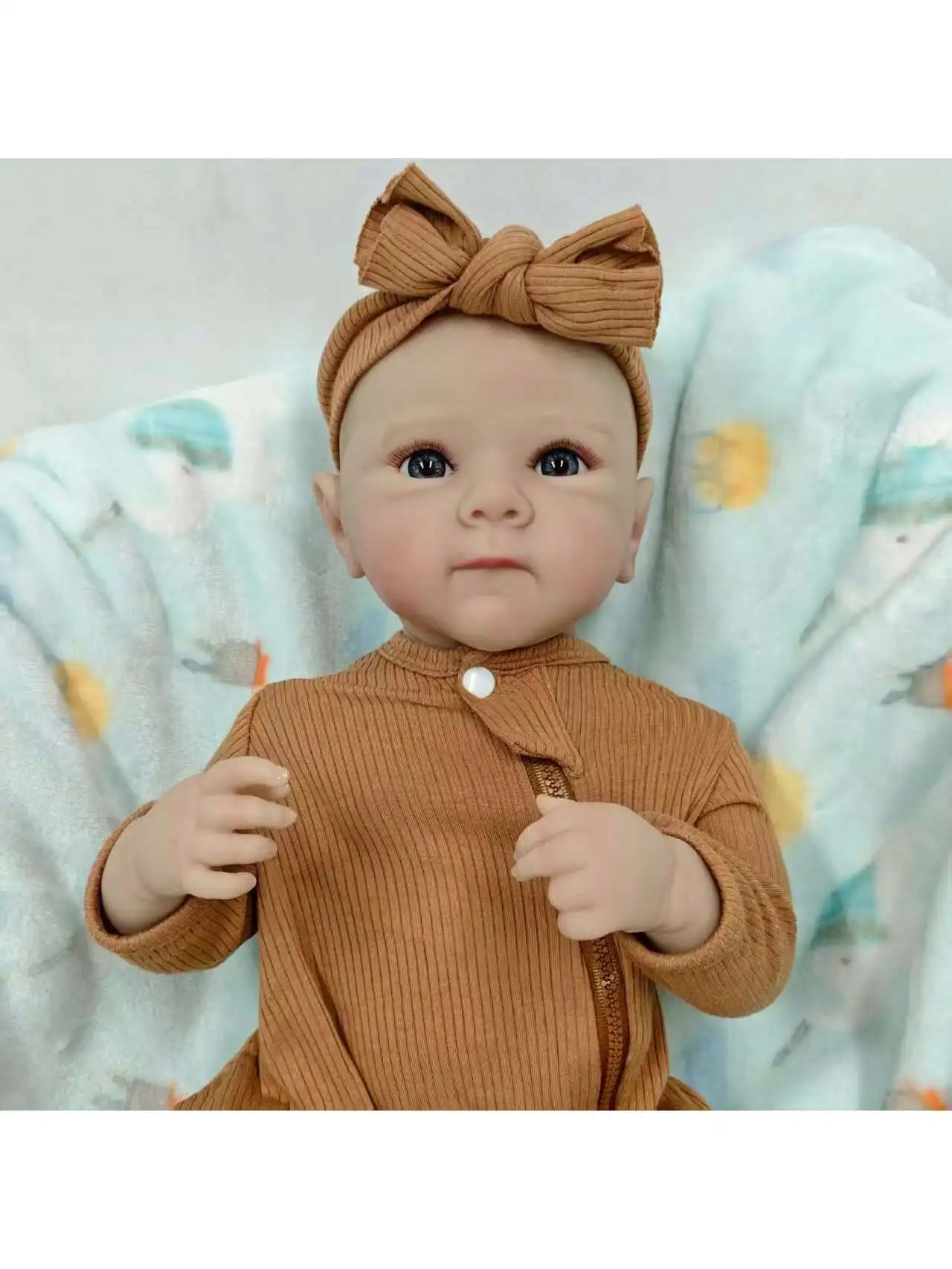 Poupées bébé Reborn réalistes-poupée réaliste en vinyle souple de 19 pouces, poupées bébé de la vie réelle portables (poupée uniquement/pas d'accessoires)