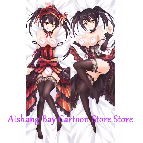 Dakimakura Anime Pillow Cover Tokisaki Kurumi Nightmare Double Sided Print Life-size Body Decoration