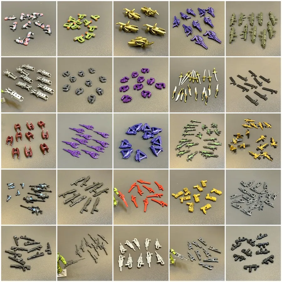 Lote de pistola de Rifle de tormenta, espada energética, aguja, lanzador de llamas, arma para Mega Construx Master Cheif Elite Brute Warrior, ladrillos