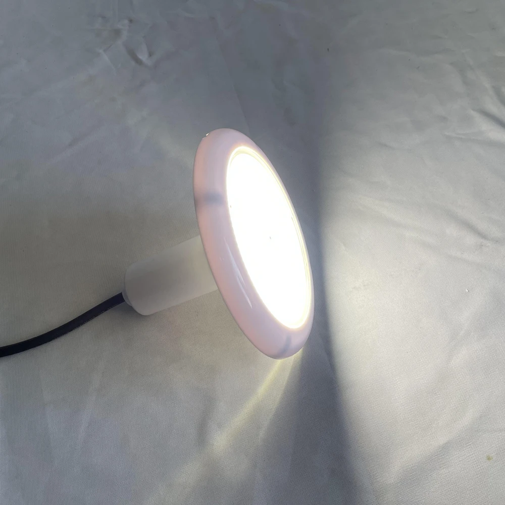 

1,5-дюймовый виниловый вкладыш для бассейна, RGB светодиод, 25 Вт, синхронизация, включение/выключение, заполненный смолой, водонепроницаемый, 12 В, холодный белый