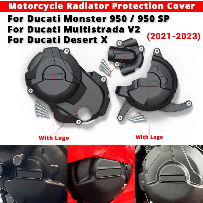 

For Ducati Monster 950 950SP Multistrada V2 Desert X 2021-2023 Motorcycle Radiator Protection Cover Slip on Ducati Desert X