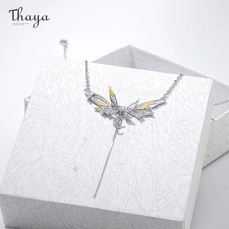 Thaya Unique Butterfly Design Pendant Women Necklace Elegant Women Chorker High Quality Fashion Collar For Girls Party Jewelry