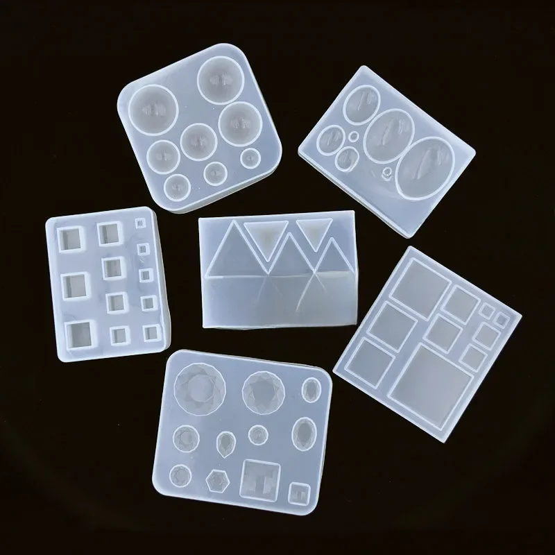 SNASAN Cute Beads Cube Triangle Silicone Mold For Jewelry Earrings Pendant Making Resin UV Epoxy Resin Molds Crafts DIY Tool — zdjęcie 2