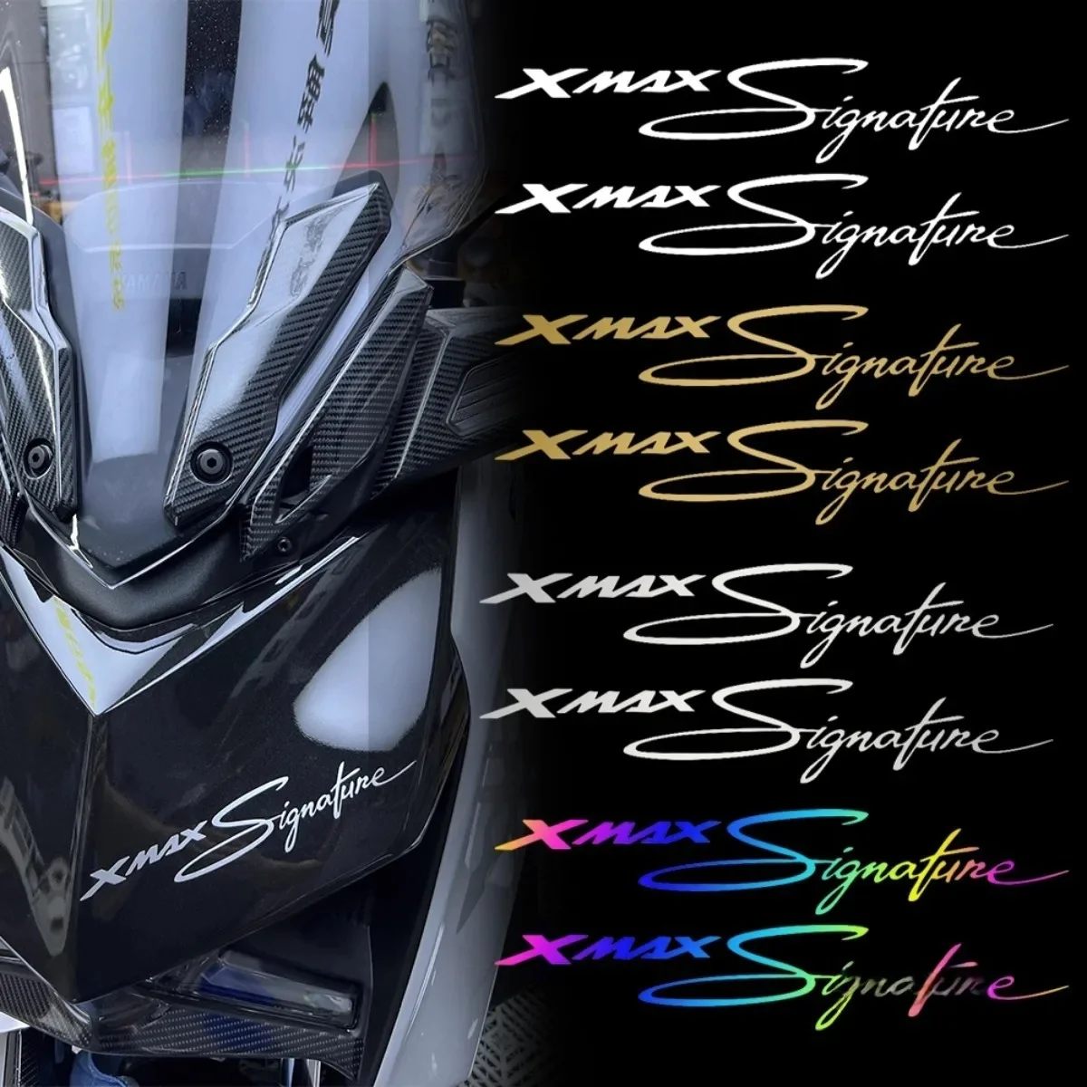 AliExpress NONE For YAMAHA XMAX 300 Reflective Motorcycle Stickers Motor Bike Scooter Head Body Visor Helmet Windshield Decal Accessories