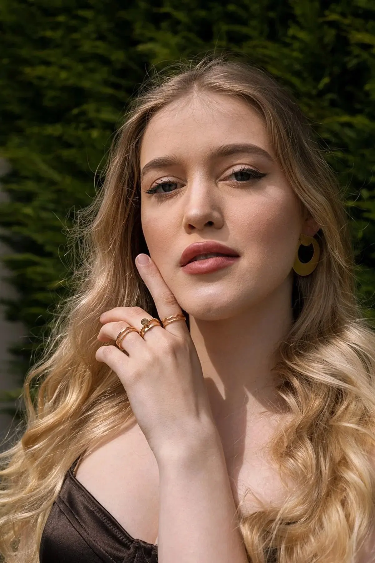 Gold Color Metal Hoop Earring (3.5cm X 3.5cm)