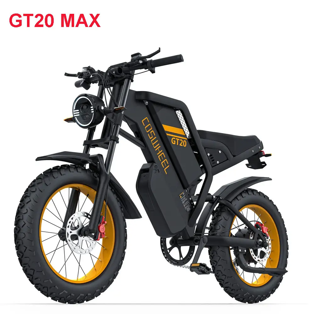 Coswheel GT20 MAX EBIKE 2000W 60V 40Ah Fat Tire Powerful Electric Bike SAMSUNG BATTERY CELL Dual BATTERY Adult Mountain Ebike