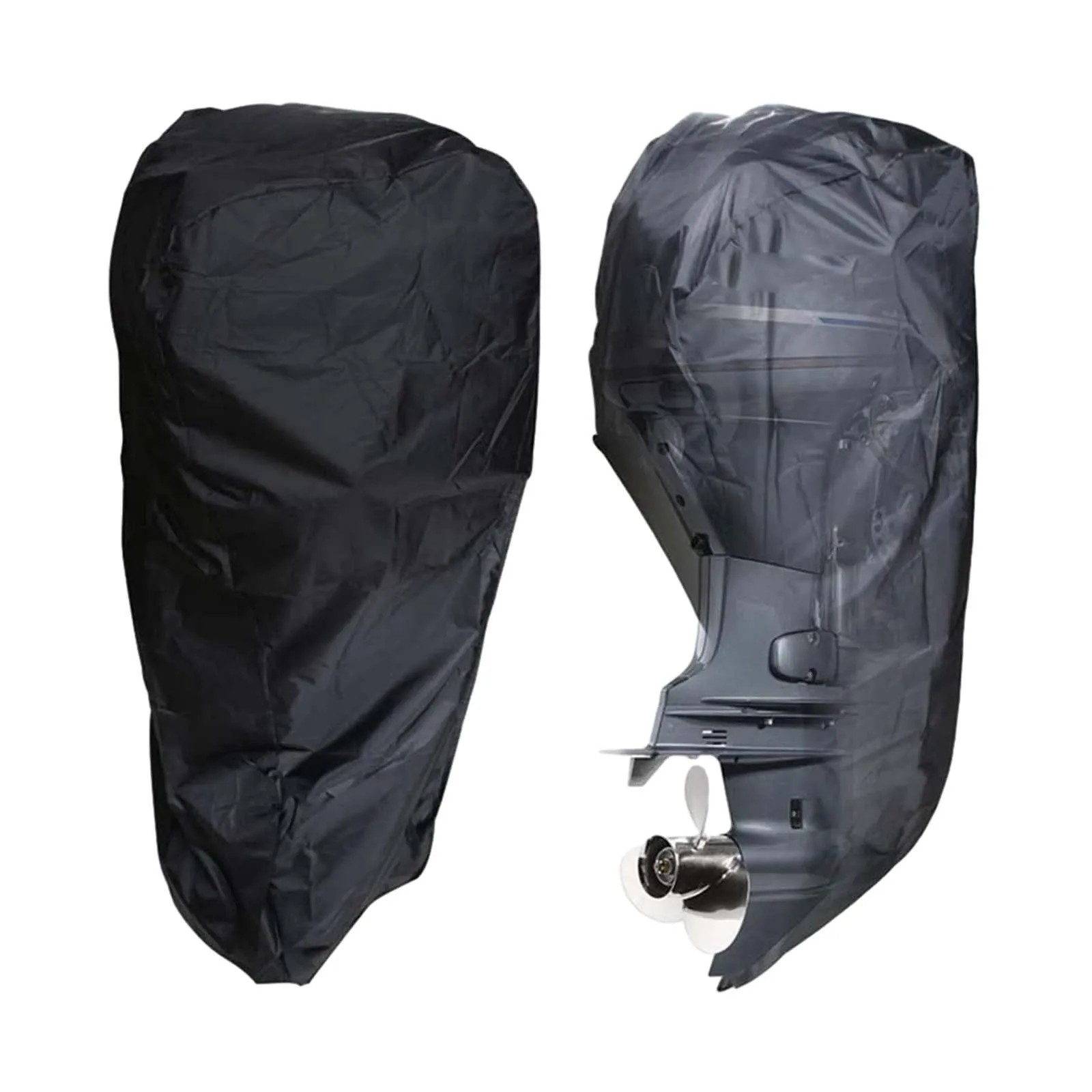Outboard Motor Cover Heavy Duty 600D Oxford Cloth Engine Hood Protector Waterproof Dustproof Black Boat Engine Cover Universal