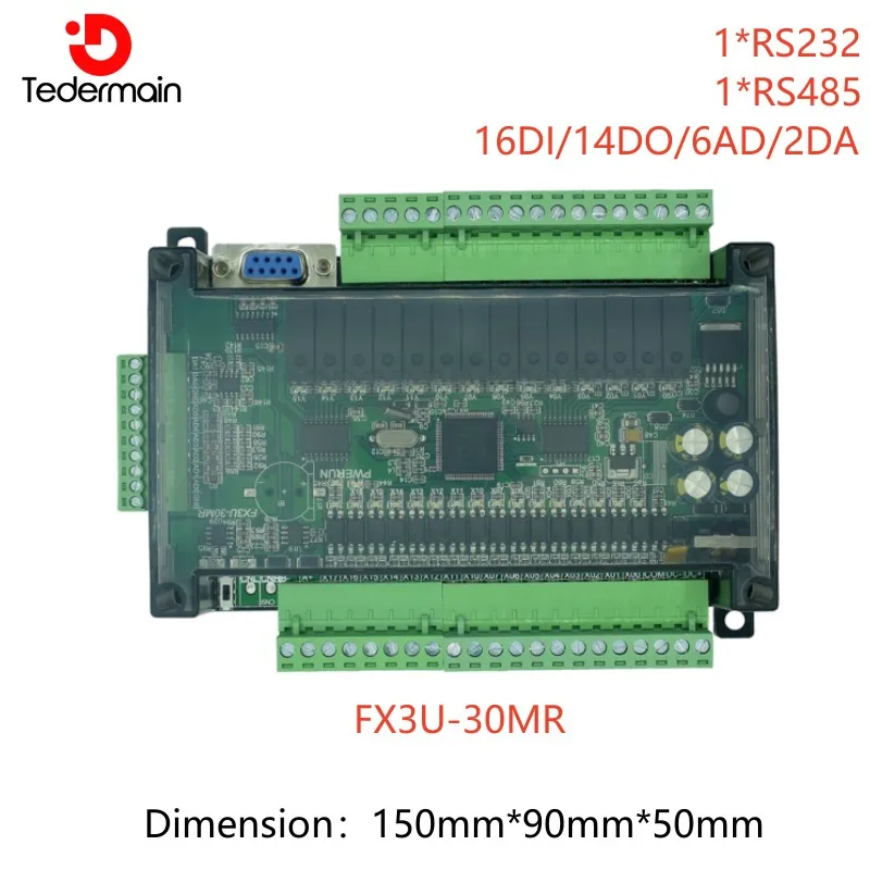 PLC FX3U-14MR FX3U-14MT FX3U-24MR FX3U-24MT FX3U-48MR FX3U-48MT FX3U-30MR FX3U-32MT FX3U-56MR FX3U-56MT Built-in 6AD2DA RS485RTC