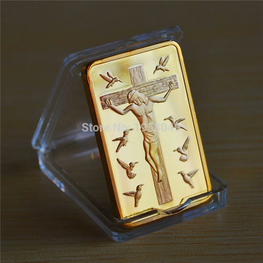 Biblical Collection Ten Commandments on Tablet of Law of Jesus Christ Gold Bar Souvenir Home Decor Collectible - Image 5