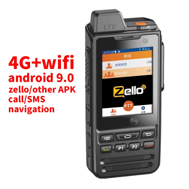 

4G zello smartphone poc walkie talkie telephone long range radios comunicador portable profesional 100 km police radio android