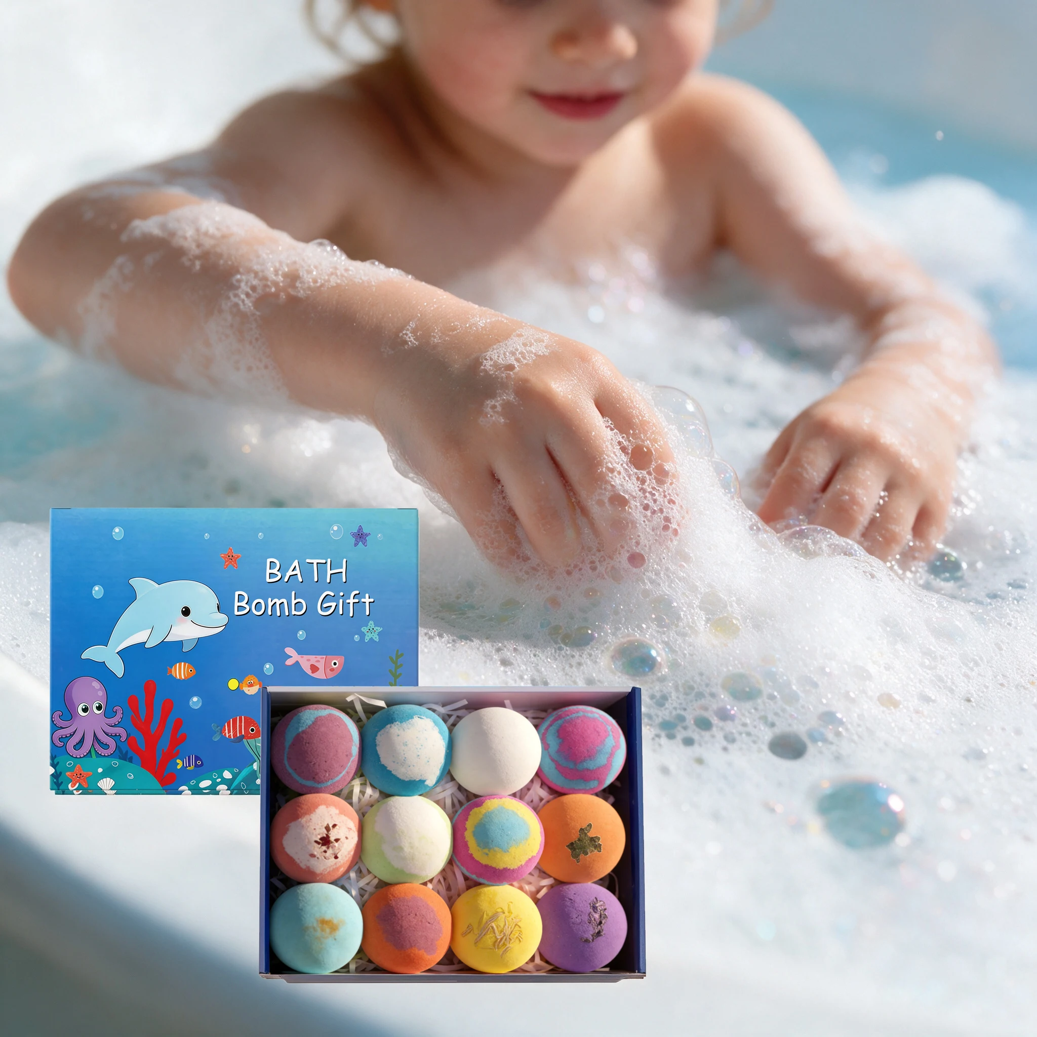 1 Set Cute Doll Bathing Salt Ball Set Moisturizing Improve Skin Texture Lasting Fresh Fragrance Relief Stress & Anxiety Colorful Bubble Bathing Ball Set