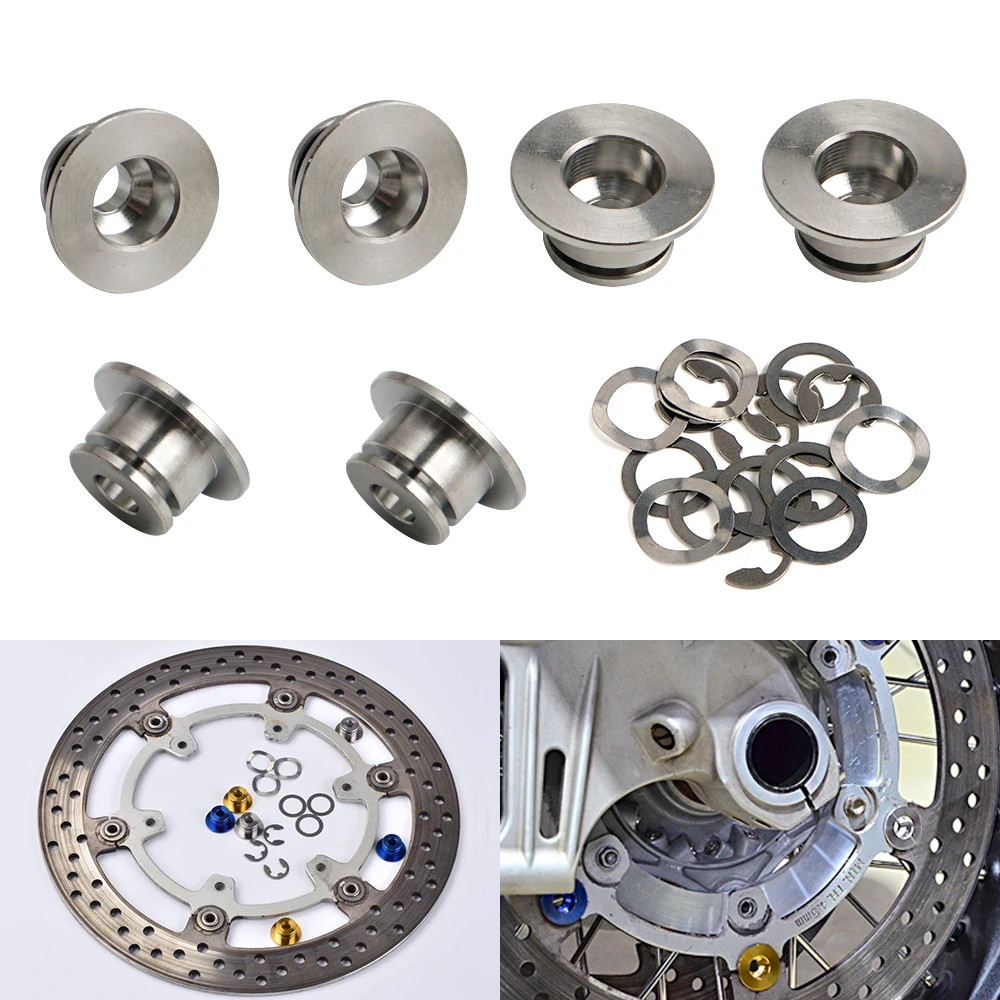 For 2004-2018 Honda CBR600RR CBR1000RR TH.4.5-5.2mm Brake Rotor Disc Button Bobbin Floating Circlips for Yamaha YZF R1 R6 00-18