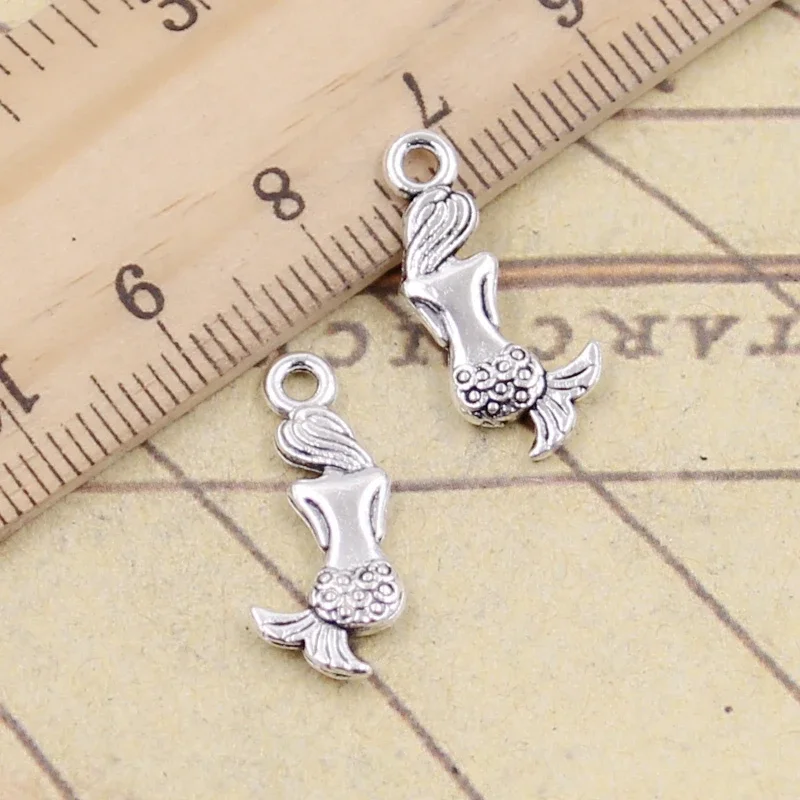 20 sztuk Charms piękny syrenka 21x10mm tybetański brąz srebrny kolor wisiorki antyczny tworzenia biżuterii DIY Handmade Craft — zdjęcie 2