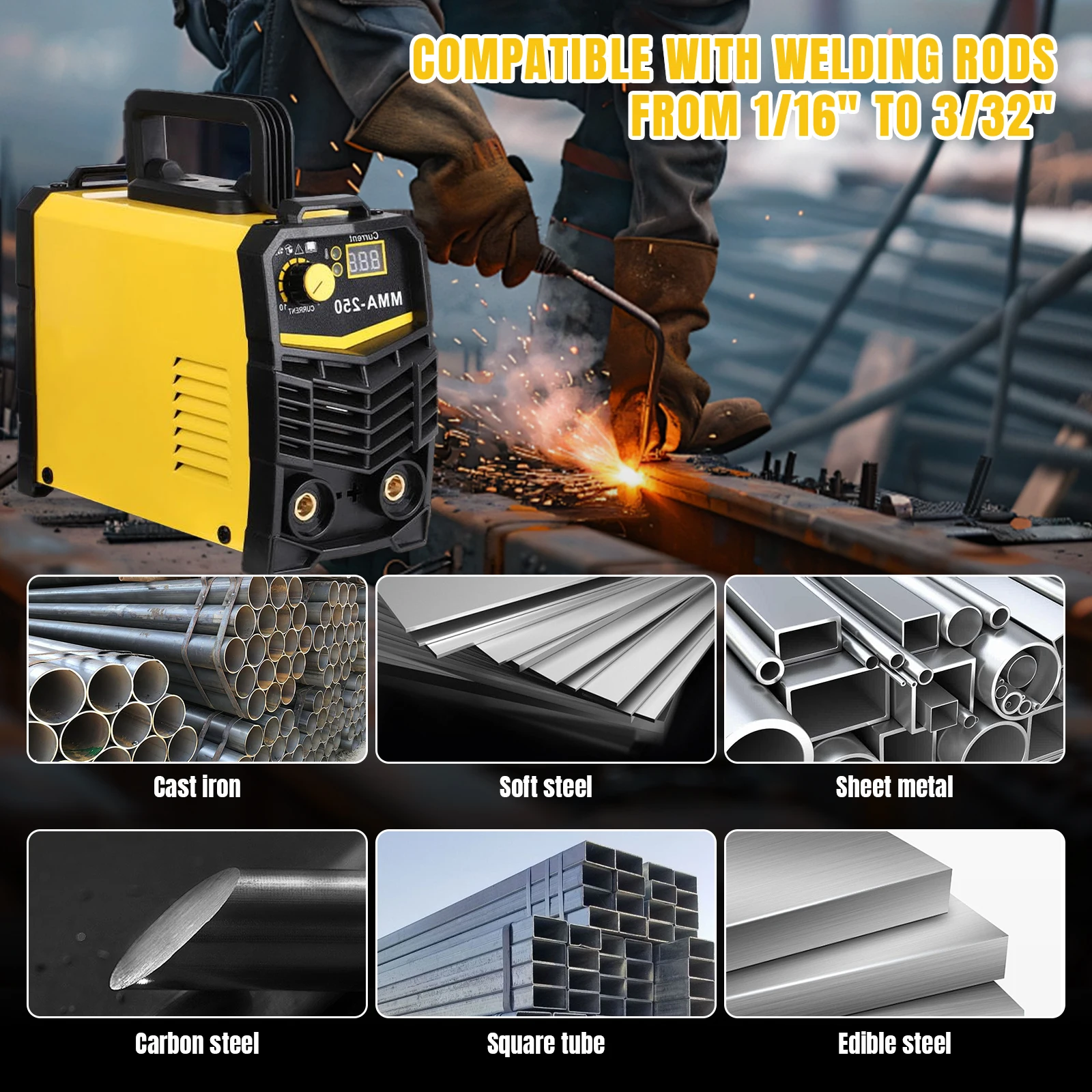 250A لحام ماكينة لحام للعاكس 220 فولت IGBT الكهربائية LCD لحام مع حامل القطب قناع لحام Reds لحام صغير لتقوم بها بنفسك أطقم #4