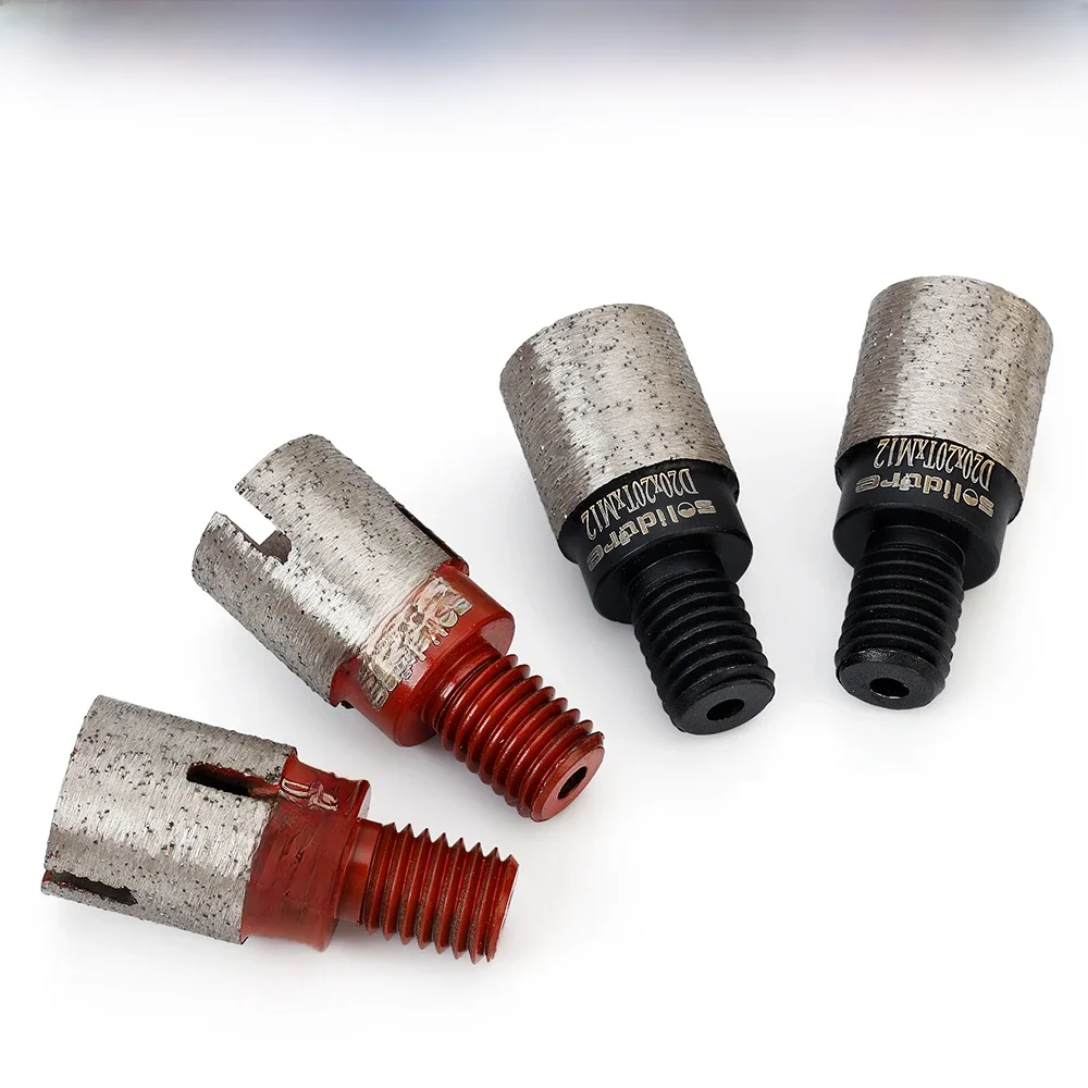 Solidure 20mm CNC diamentowy bit palcowy M12 CNC frezowanie palcowy diamentowy bit do granitu, marmuru i kamienia konstrukcyjnego — zdjęcie 2
