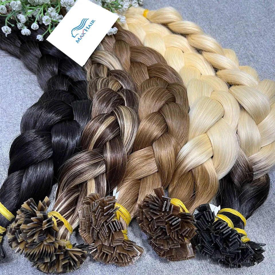 

Наращивание волос с плоским кончиком Remy, 100% человеческие шиньоны, прямые кератиновые капсулы, наращивание волос с кончиками для салона, предварительно склеенные, 50 шт./компл.