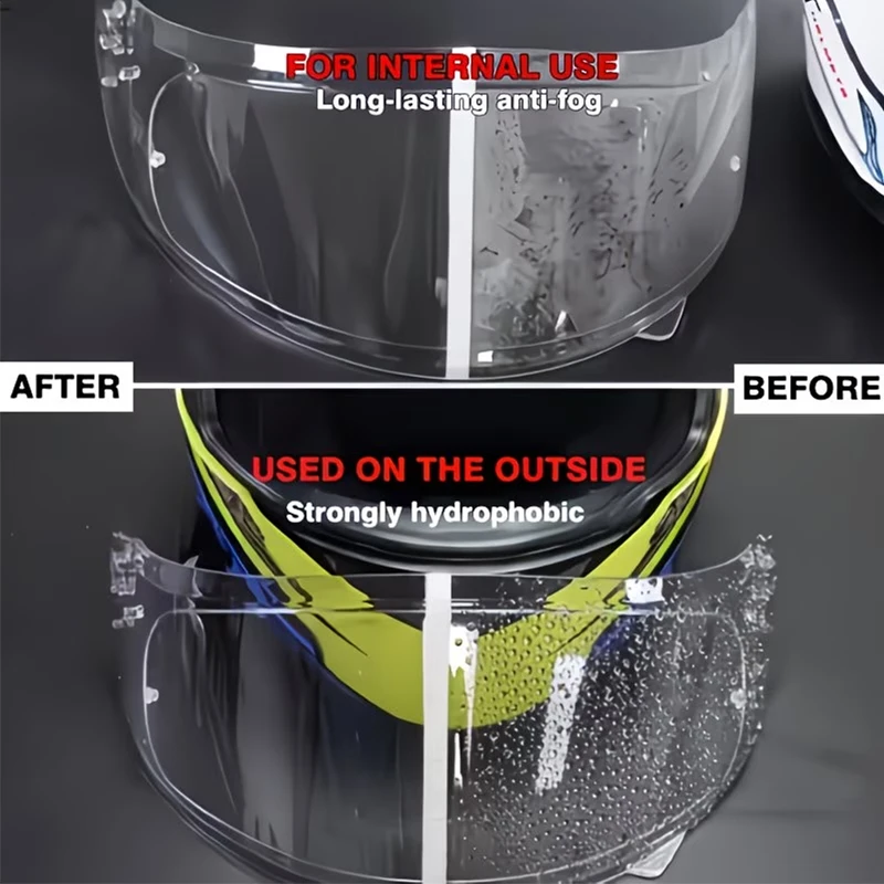 100ml Quick-Acting Anti-Fog Spray, Clear Vision Defogging Cleaner for Helmet Visors, Vehicle Glass and Motorcycle Riding view 5