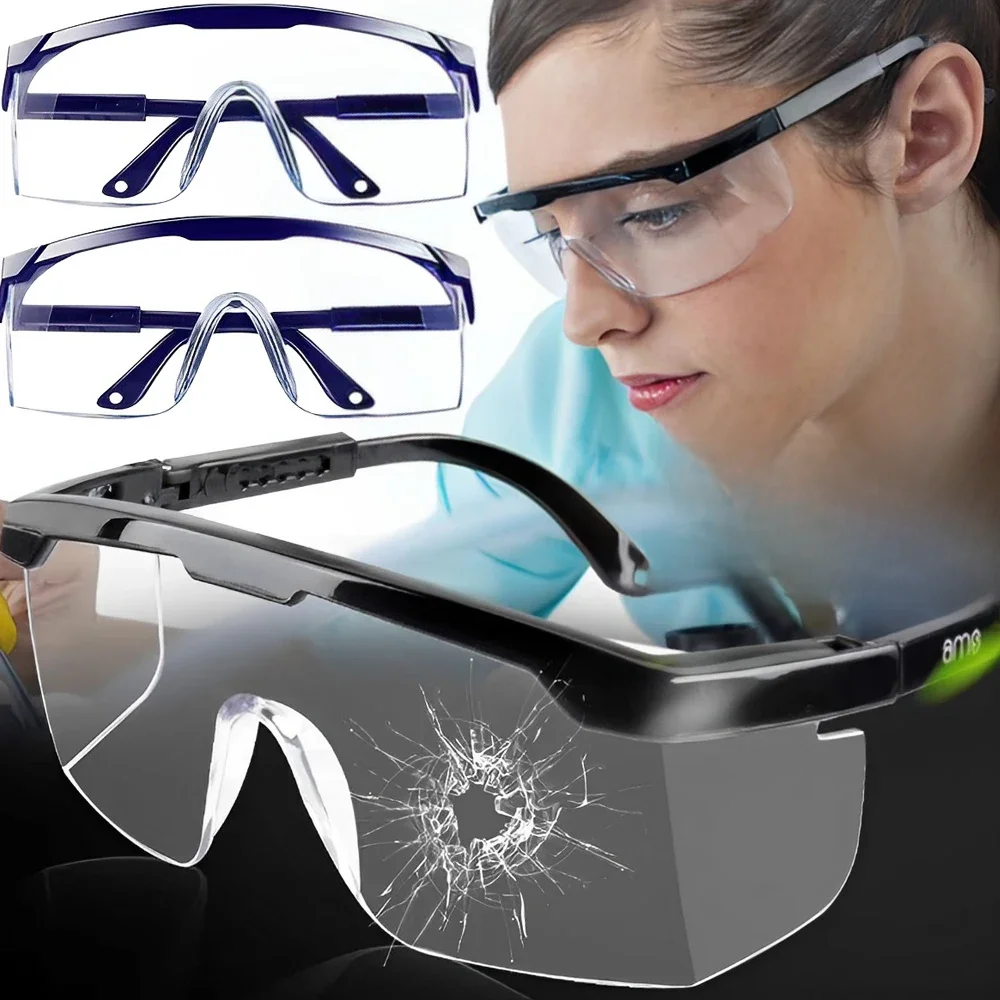 AliExpress 2PCS Work Safety Anti-Splash Eye Protection Goggles Glass Windproof Dustproof Waterproof Protective Glasses Cycling Goggles