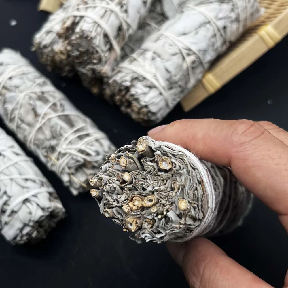 2PC Palo Santo & 1PC White Sage Incense Bundle - Wood Scented Sage Sticks for Smudging, Purification, Meditation, Holiday