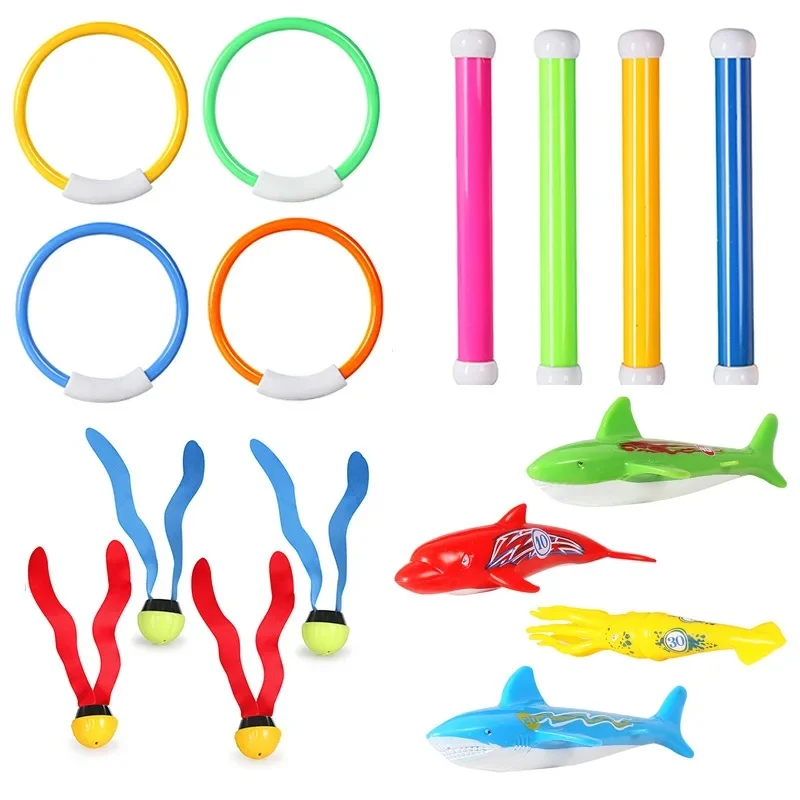 Jouets de natation et de plongée pour enfants, poisson dauphin, bouée, piscine, chasse au trésor, torpille, fusée, sirène, jeu d'eau pour enfants, été