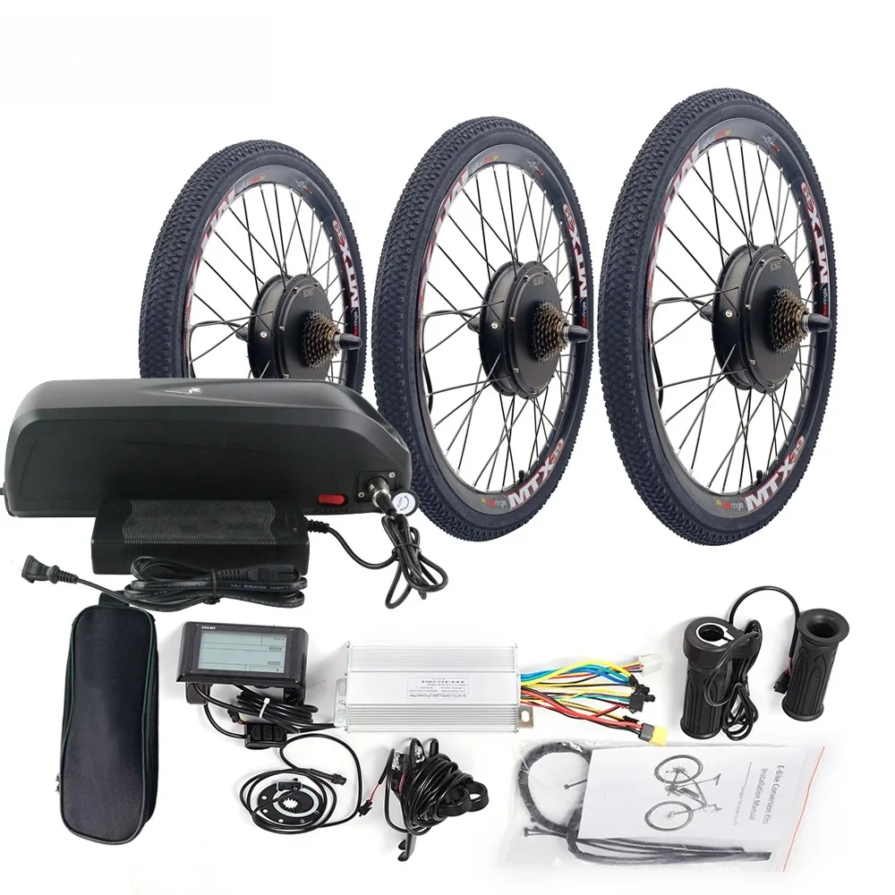 AliExpress CSC Electric bike Conversion Kit Rear 48V 1000W 1500W hub Motor Wheel with 48V battery 26" 27.5" 29inch SUN RINGLE rim for EBIKE