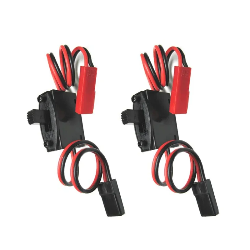 2 pièces RC interrupteur d'alimentation modèle voiture récepteur On Off Lipo batterie interrupteur harnais Compatible Futaba JR mâle JST femelle 22awg 200mm