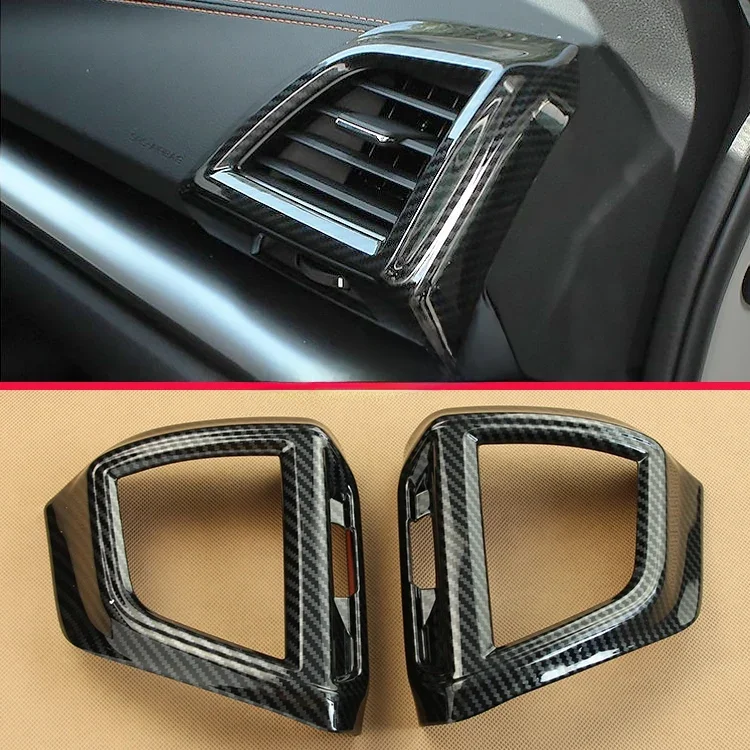 Carbon Fiber Dashboard Side Air Vent Decoration Cover Trims For Subaru Forester (SK) 2019-2024 Car Interior Accessories