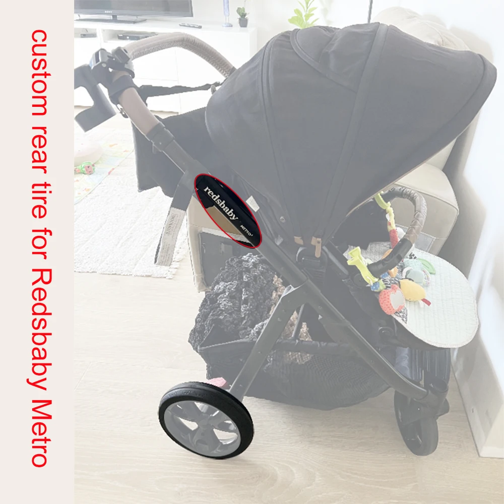 

Индивидуальная шина для заднего колеса Redsbaby Metro, бескамерная покрышка из полиуретана с противоскользящим протектором, аксессуар для замены колеса детской коляски