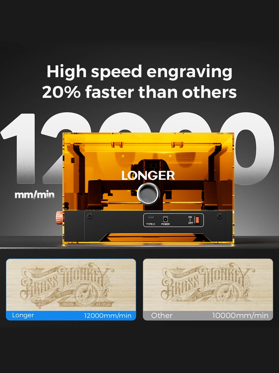 RAY5 miniS 5.5W 3.5W 2.5W 10W Lasergraveermachine Graveermachine Veilig met beschermkap Leer Hout Kunststof Logo Afdrukken DIY Gereedschap - afbeelding 2