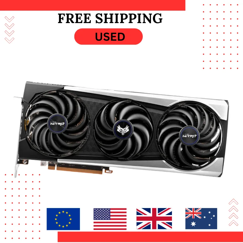 Б/У видеокарта Sapphire NITRO+ AMD Radeon RX 6700 XT, графический процессор AMD Radeon RX6700XT, 12 ГБ OC, видеокарты, компьютерная игровая карта