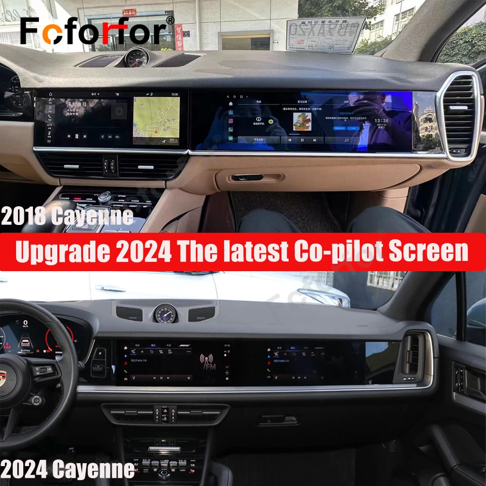 

Upgrade 2024 Co Pilot Entertainment Screen For Porsche Cayenne 2017-2023 Android Car AUTO GPS Navigation Multimedia Player