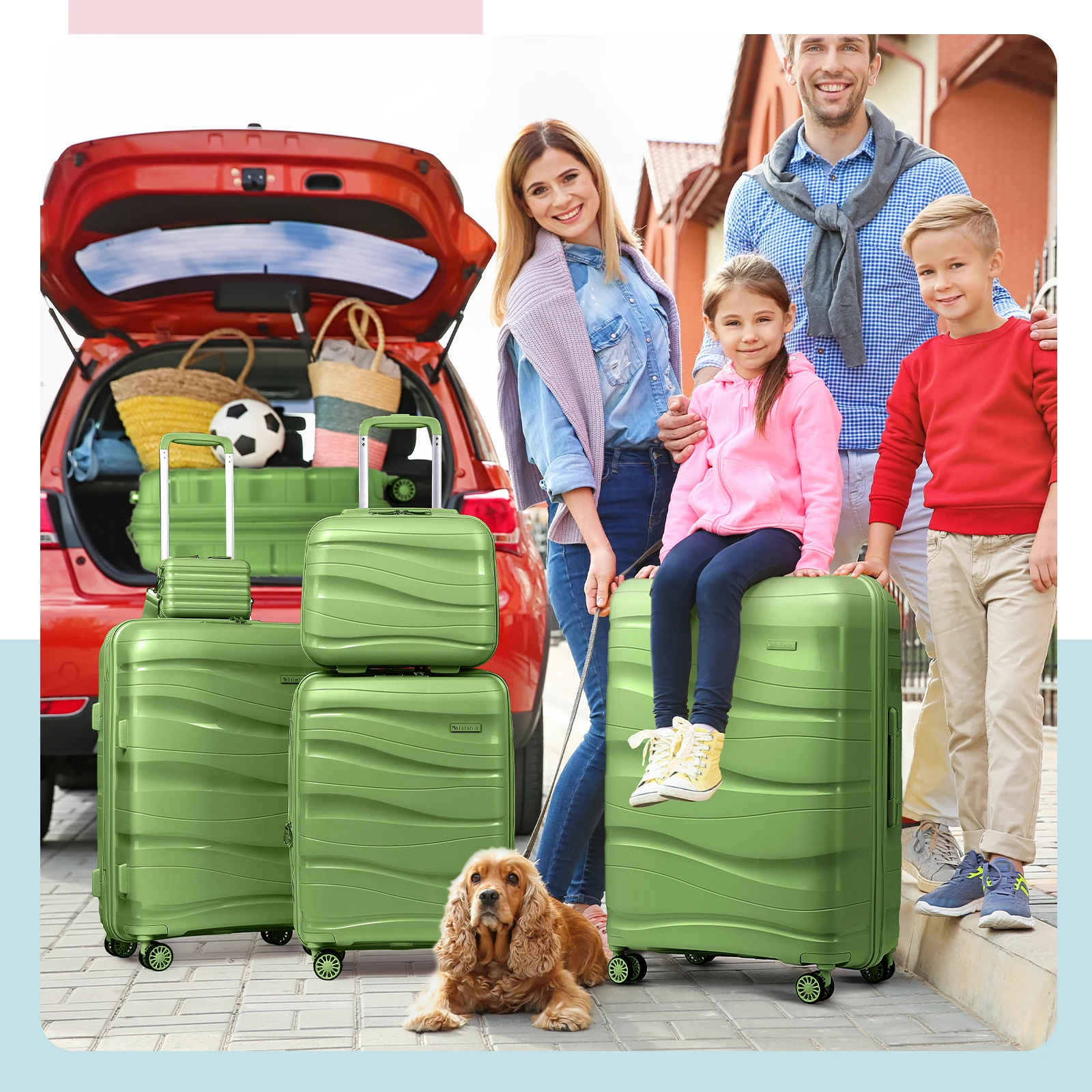 Zestawy walizek bagażowych Melalenia, rozszerzalna walizka z twardej skorupy PP z kółkami obrotowymi