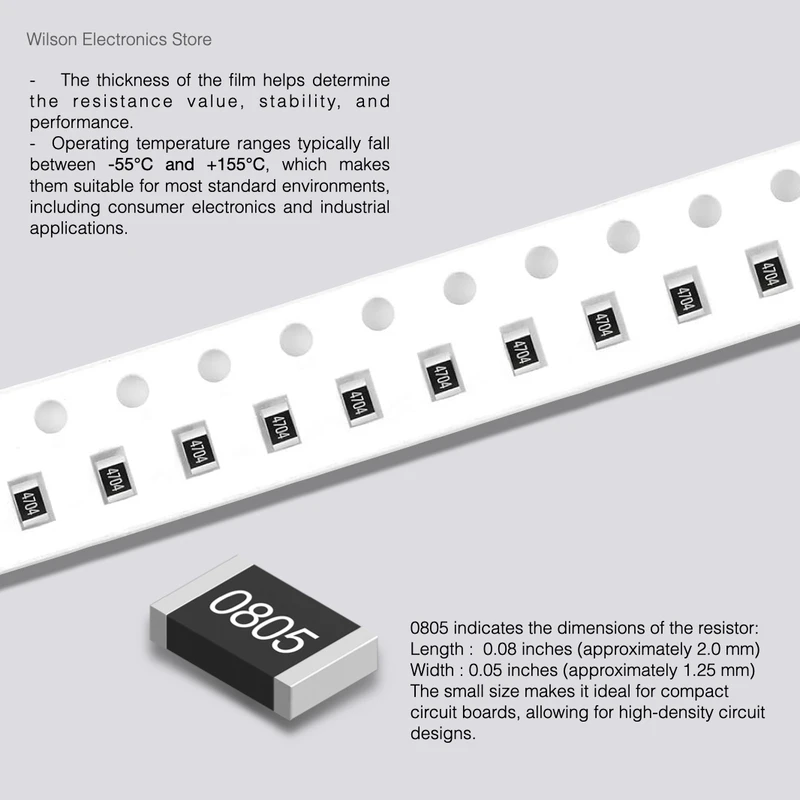 100 TEILE/LOS 0805 SMD Chip Festwiderstand mit Toleranz ± 1 % 0,039 R 0,04 R 0,043 R Filmwiderstand