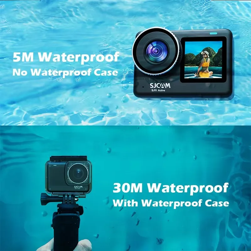 كاميرا فيديو SJ11 SJCAM مقاومة للماء 5G WiFi Active HDR، كاميرا حركة رياضية بشاشة تعمل باللمس مقاس 2.33 بوصة