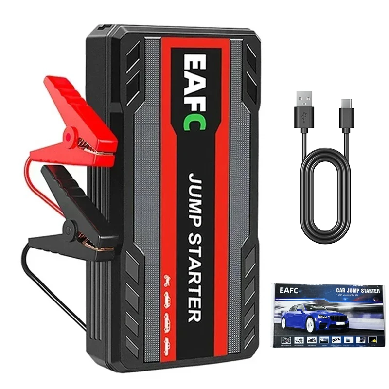 EAFC Auto-Starthilfe 600A / 1200A / 2000A Tragbare Powerbank Auto-Batterie-Booster 12V Auto-Startgerät für Benzin- und Dieselautos