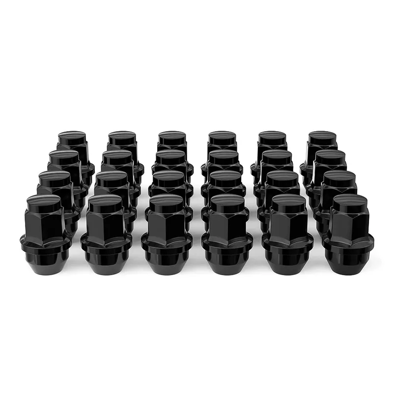 

24pcs 14x1.5 OEM Black/Silver Lug Nuts for 2015-2025 F150/Expedition, Factory Style Acorn 21mm Hex Large One-Piece Wheel Lug nut
