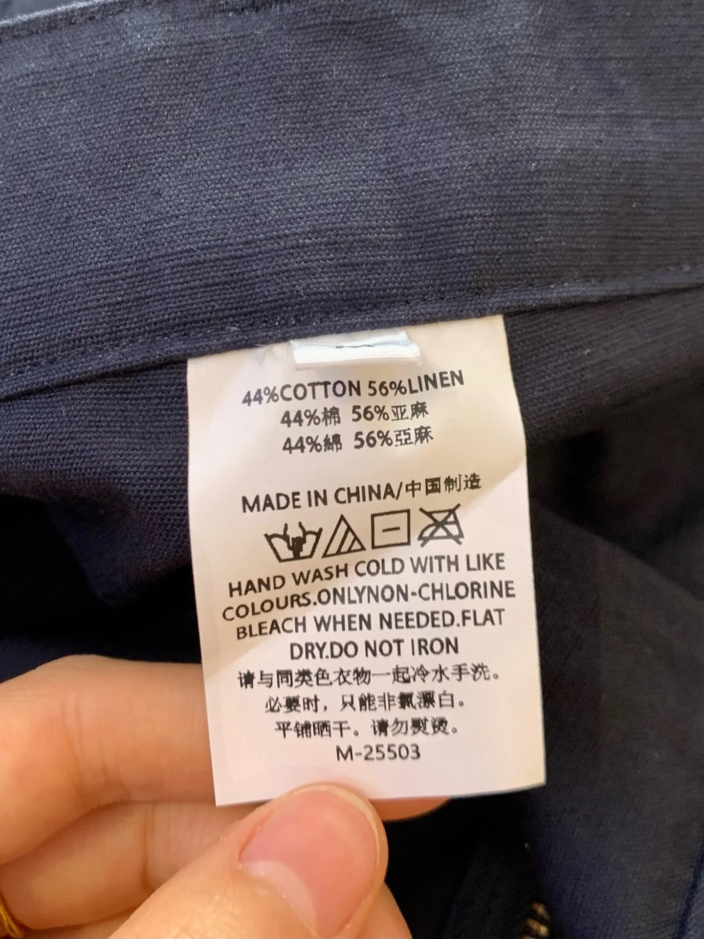 Zomerse klassieke damesbroek van katoen-linnen in effen kleur