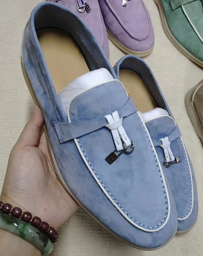 

No logo Top Quality Designer Suede Men's Loafers 2025 Summer Men Flat shoes Moccasins Casual sneaker