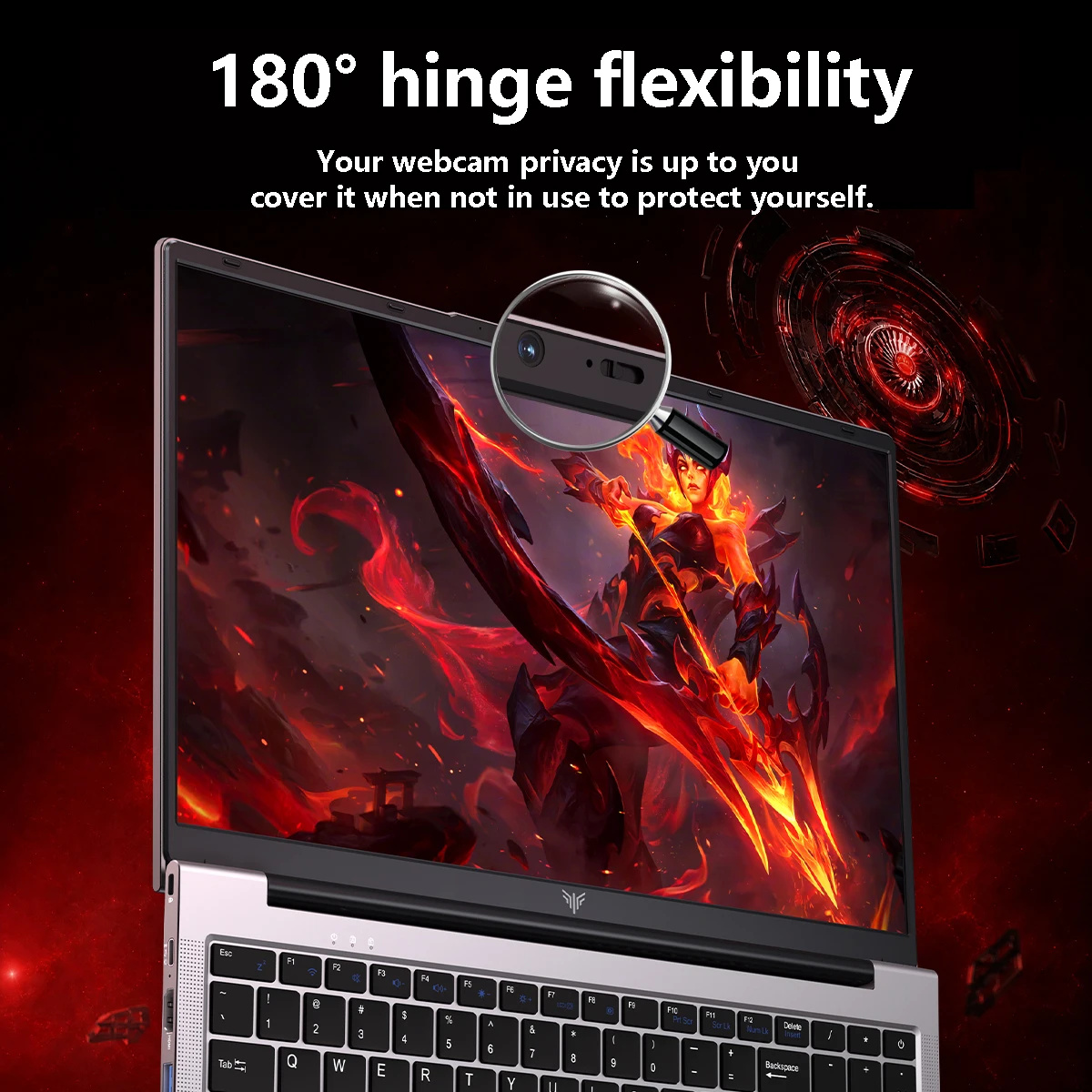 ACEMAGIC 15.6 Inch Full-HD Intel Core I3 3.6GHz 8GB RAM 256GB SSD Office Notebook Intel Iris Plus Graphics 655 180° Rotation Up To 3.6GHz W11 Pro German Keyboard Stickers