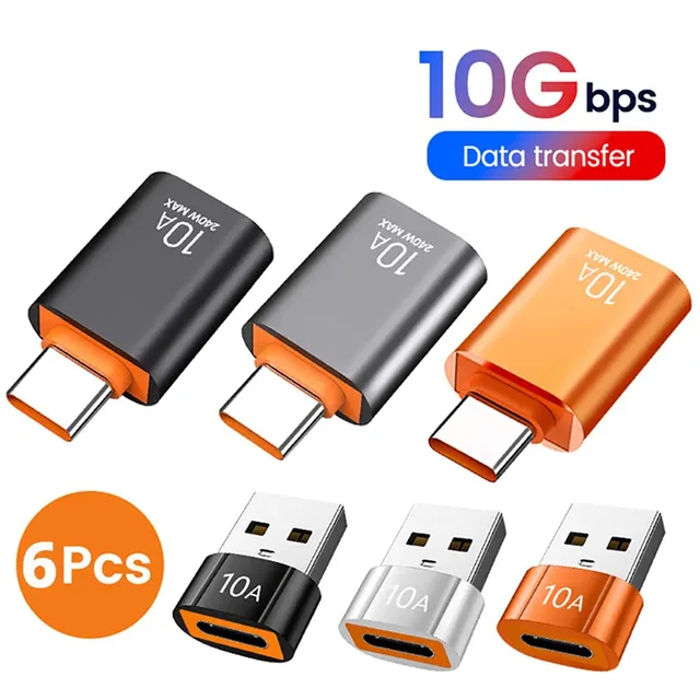 Adapter danych USB 3.0 Type-C Type C 10A OTG USB C męski na USB żeński Konwerter do Macbooka Xiaomi Samsung S20 Szybkie złącze OTG