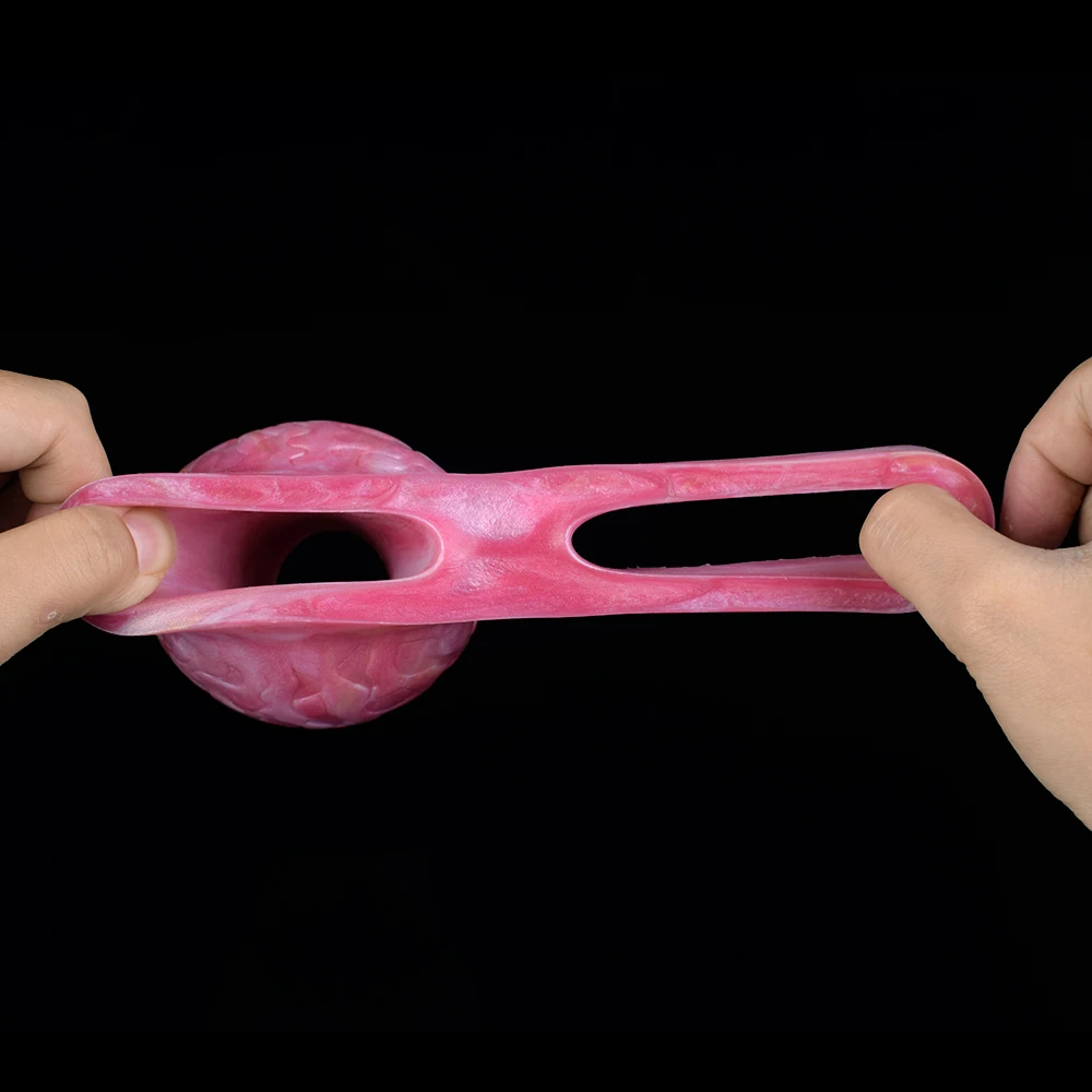 FAAK Silicone Cock Ring Dildo Sleeve Dog Knot Men Penis Enlargement Glans Masturbate Stimulate Sex Toys For Men  Size S M L image 3