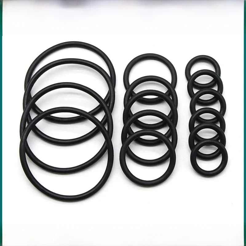 Joint torique en caoutchouc Nitrile, 50 pièces, OD5mm ~ 80mm CS 1 2 3 4mm, rond noir, Type O, résistant à la Corrosion et à l'huile, rondelle d'étanchéité
