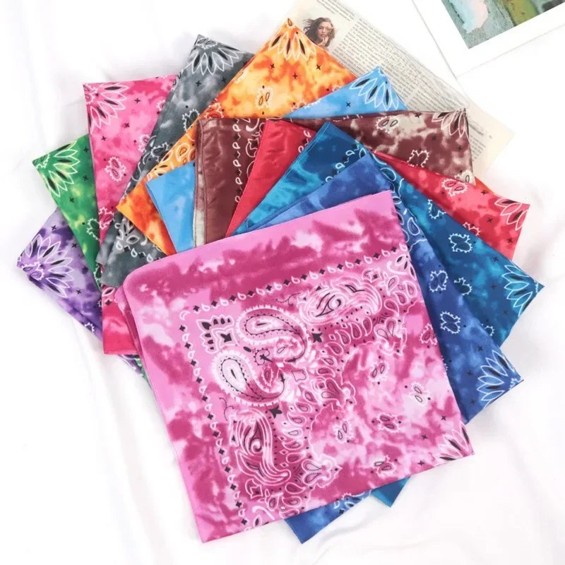 AliExpress XGVOKH Hip Hop Bandana Square Scarf Scarves Seamless Hair Band Square Scarf Design Headwea Cycling Outdoor Tie Dye Paisley Headband