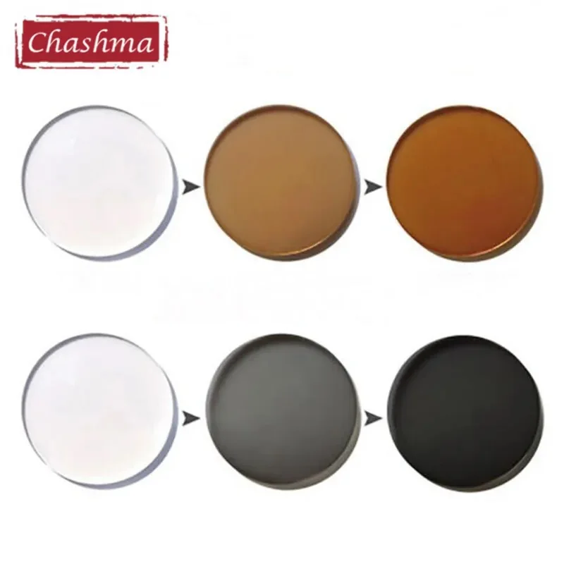 1.56 Index Prescription Photochromic Anti Reflective Chameleon Gray Brown UV400 Lenses Anti Reflective Transition Lens