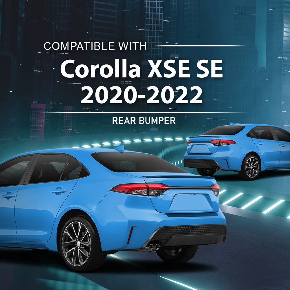 

Черная накладка на задний бампер подходит для Toyota Corolla Xse Se 2020 2021 2022, 2020