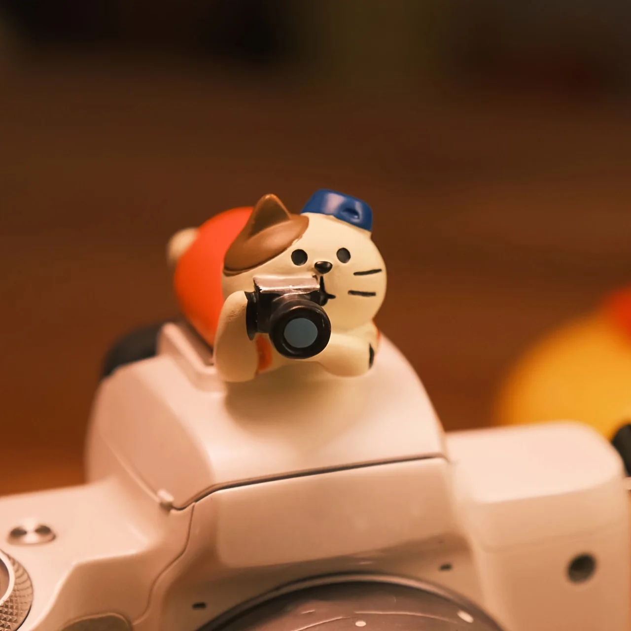 Capa de sapata para câmera de desenho animado de gato fofo - resina ABS, acessório de lanterna sem bateria para câmeras DSLR e sem espelho, câmera Dec