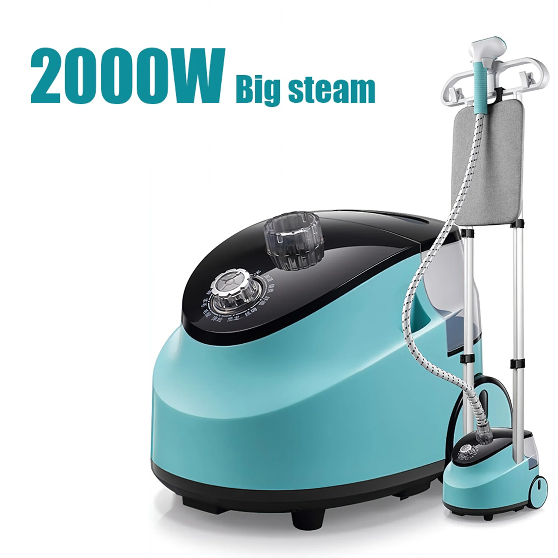 Plancha y Vaporizador de Ropa Eléctrico Combinado, Vaporizador de Ropa Portátil con 11 Niveles Ajustables, Máquina de Planchado a Vapor Vertical con Cepillo Limpiador para Ropa Colgada ﻿