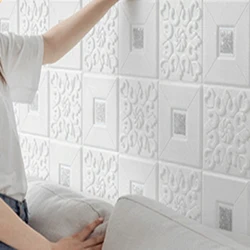 10Pcs 35cmx35cm Self-adhesive simulation brick home decoration background wall sticker 3D wallpaper TV background decoration