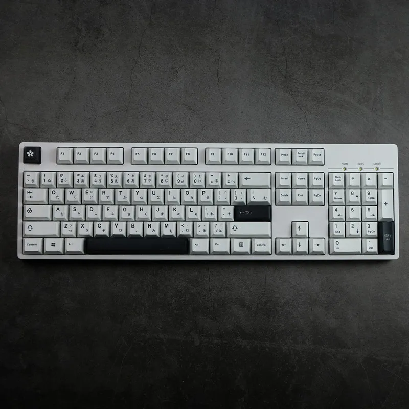 GMK minimalist white Keycaps, 125 Keys PBT Keycaps Cherry Profile DYE-SUB Personalized GMK Keycaps For Mechanical Keyboard